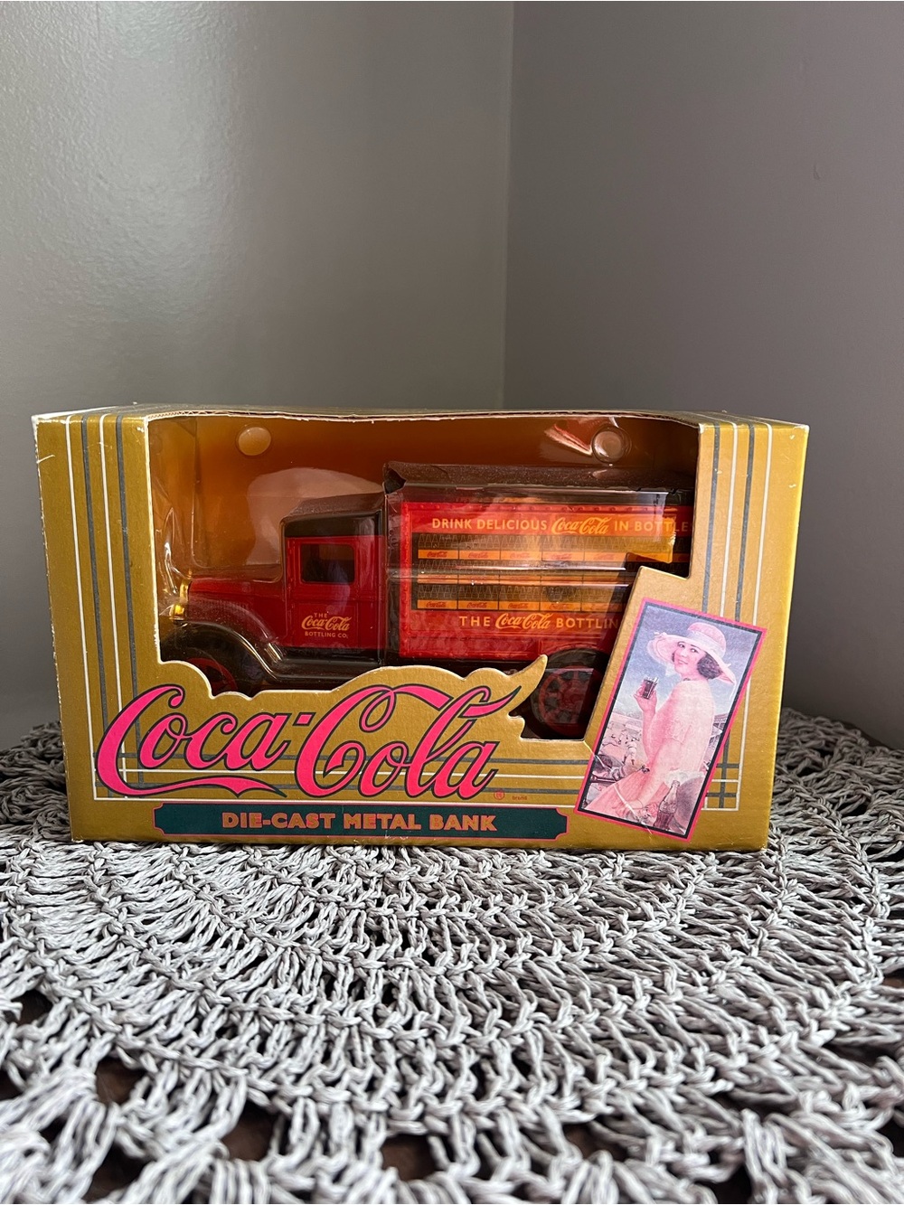 Coca-Cola Red and Gold Die-Cast Truck Bank